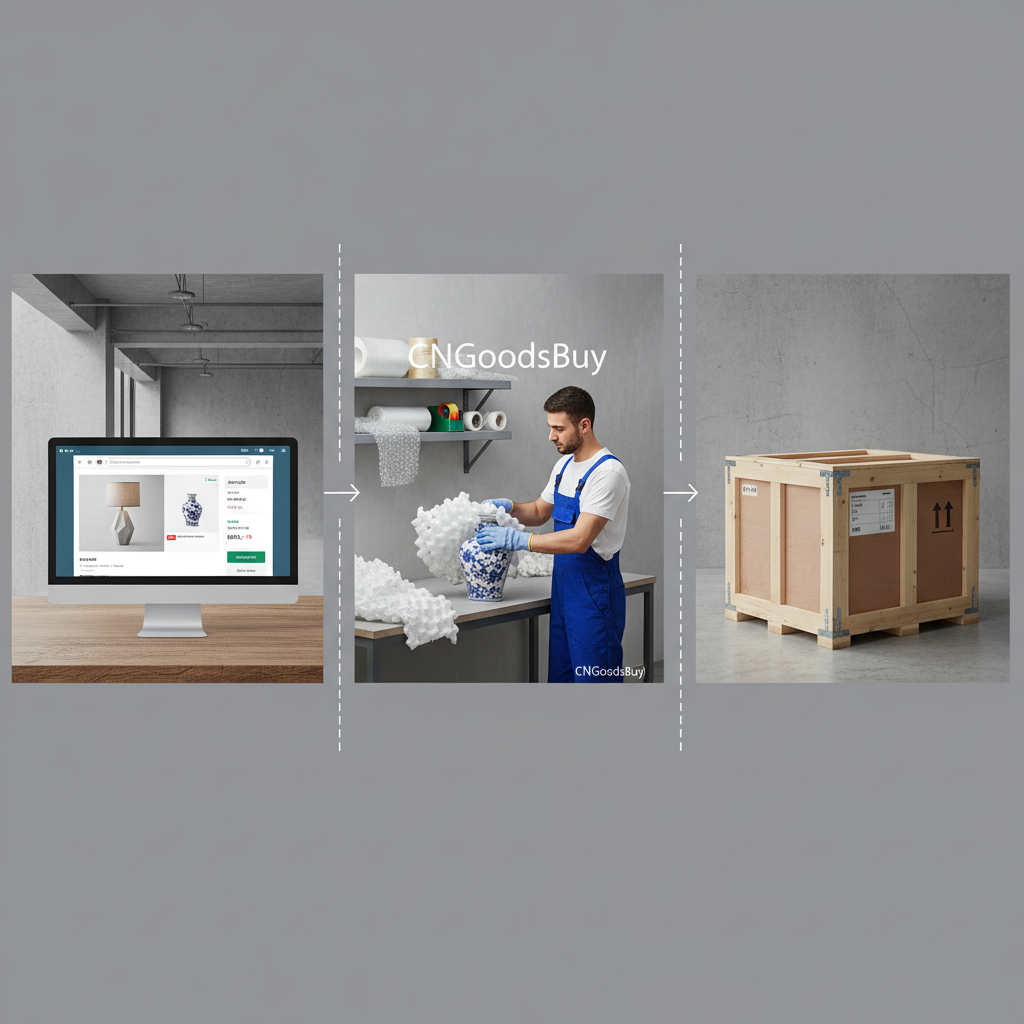 The process of sourcing and safely packaging home decor from Taobao with CNGoodsBuy.