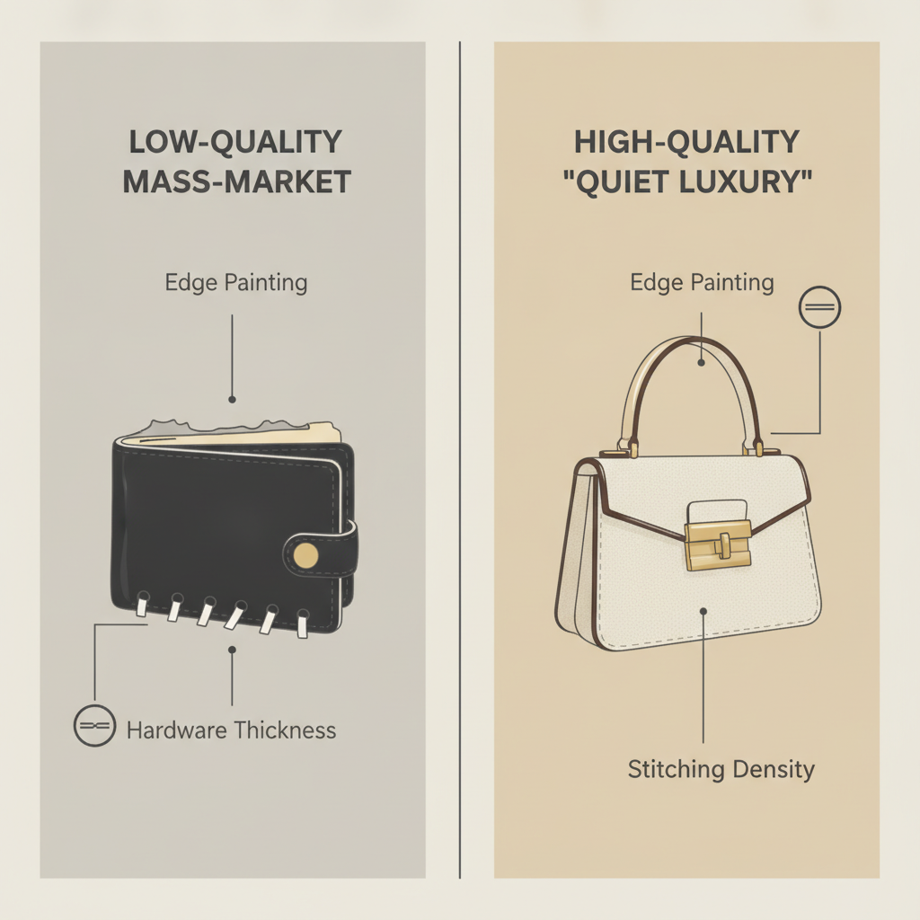 A comparison guide showing the quality differences between cheap mass-produced accessories and high-end boutique manufacturing.