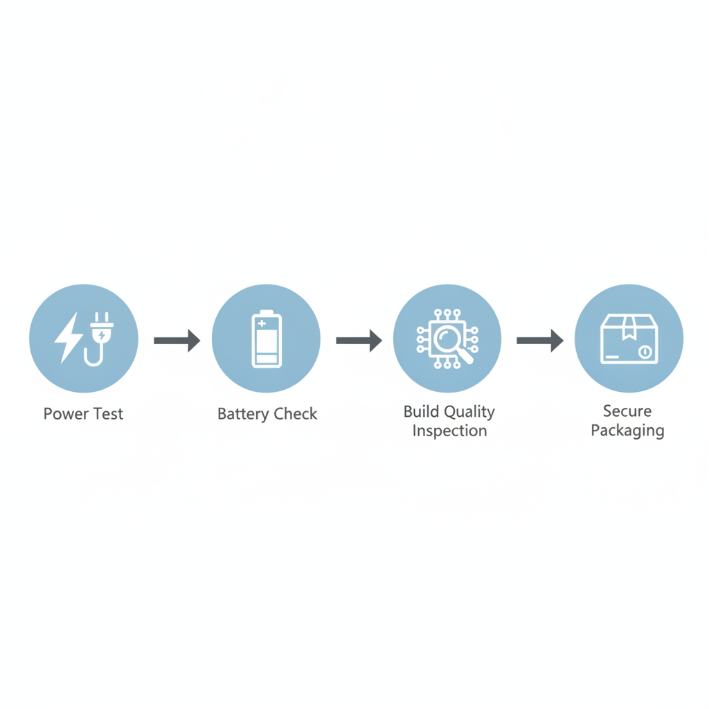 A four-step quality control process for inspecting electronics sourced from China.